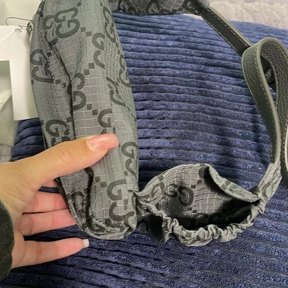 Gucci Dark Gray GG Pattern Belt Bag - Picture 6 of 8